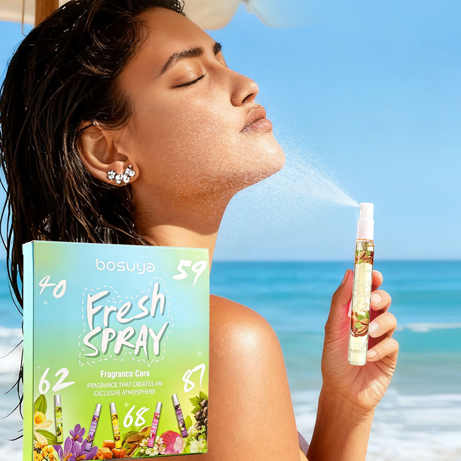 Home Fragrance Gift - 5pcs Flower and Fruit Fragrance Spray