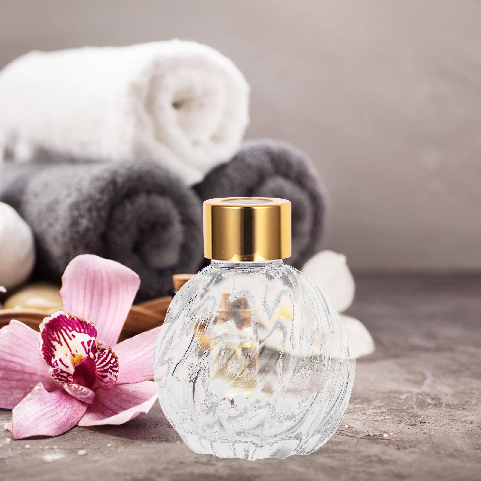 Home Fragrance Leather Diffuser - 2Pcs 100Ml Clear Glass Vintage Fragrance