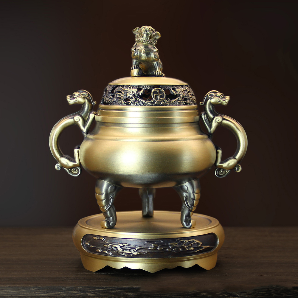 Home Fragrance No 3 - New Copper Elephant Foot Dragon-phoenix Incense