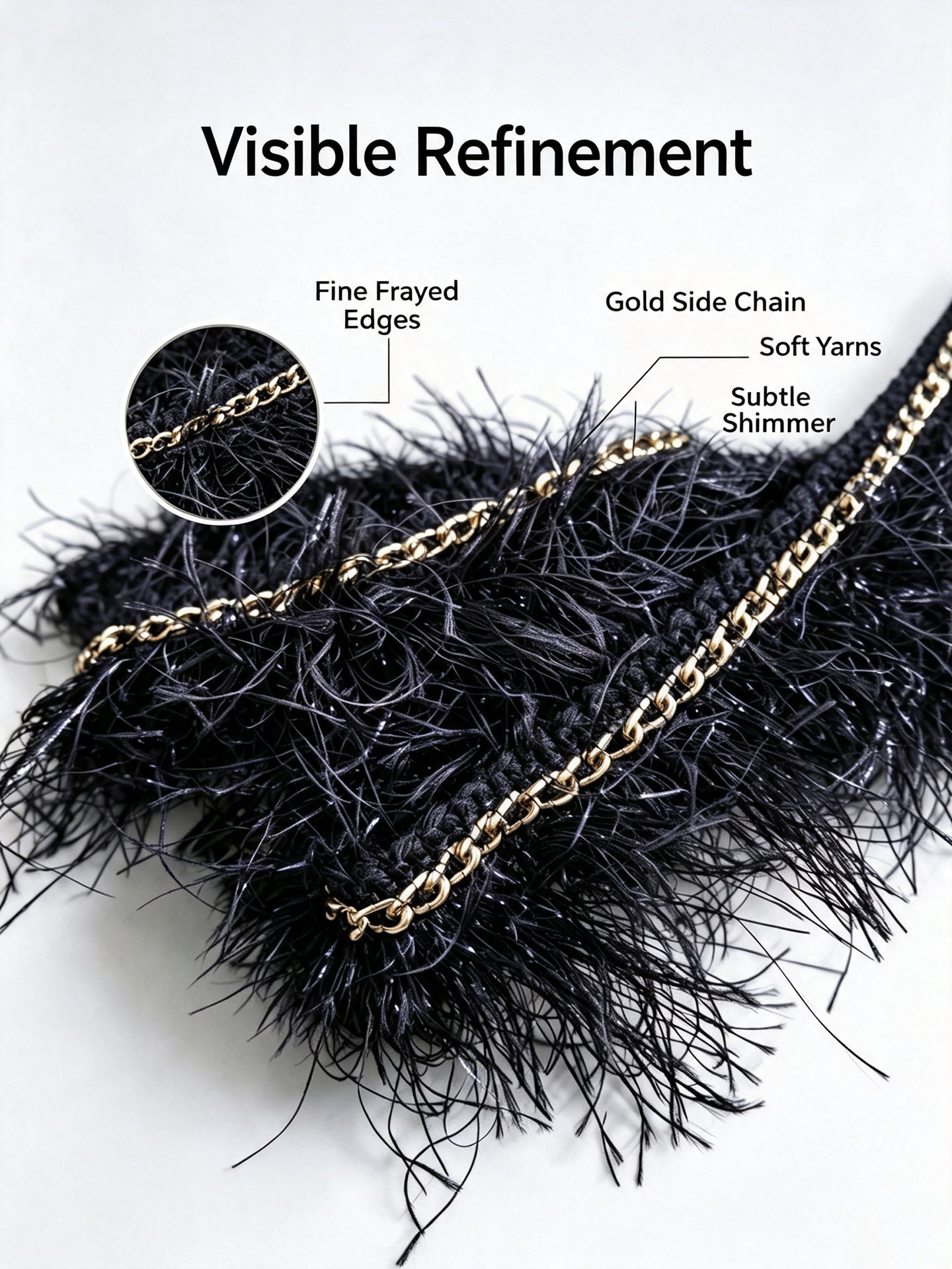 3 Meters Black Faux Feather Ta - Home Fragrance No 3 recension och pris