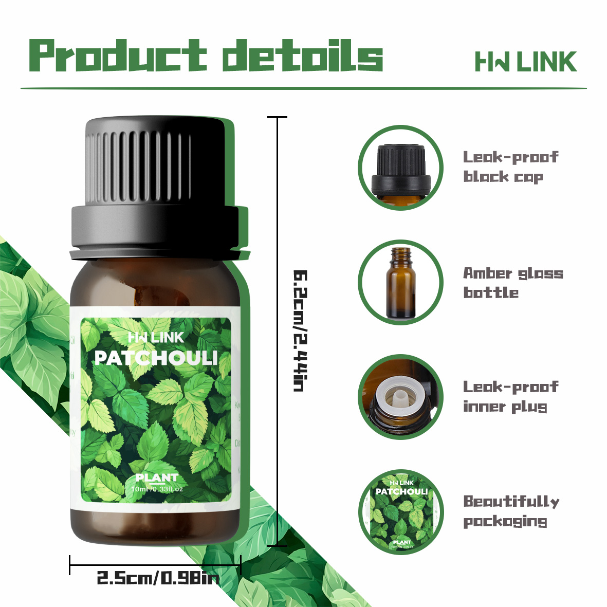 10ml Patchouli Essential Oils  - Home Fragrance Gift recension och pris