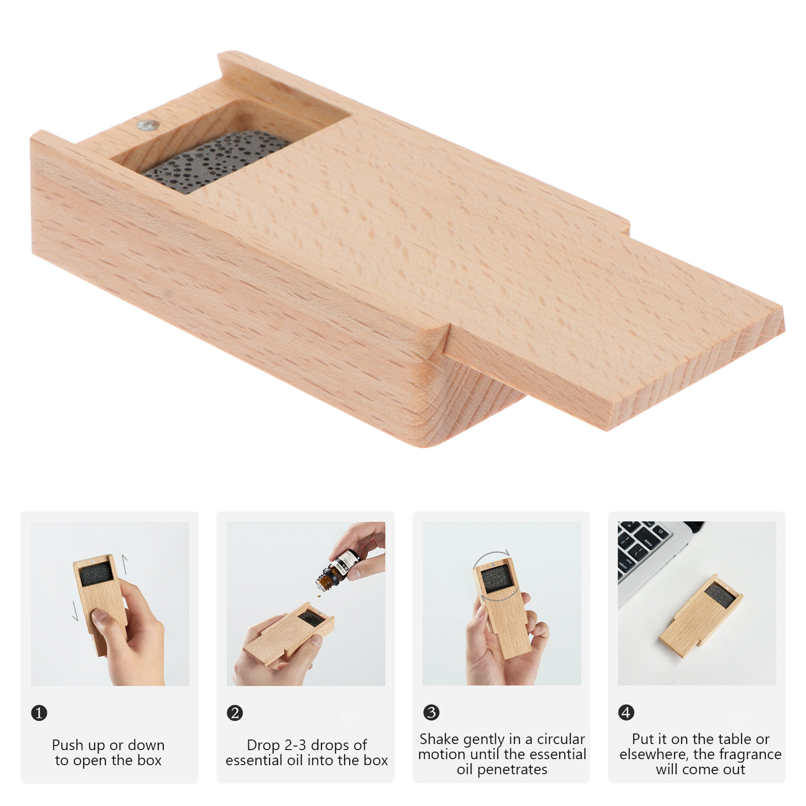 1Set Beech Wood Diffuser Premi - Home Fragrance Leather Diffuser recension och pris